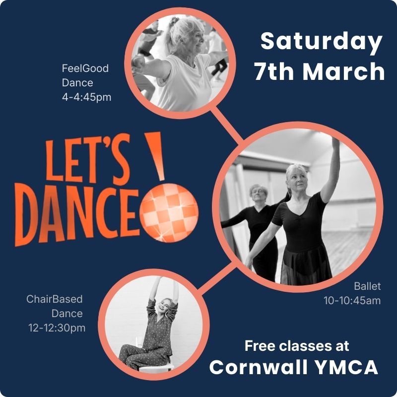 poster to advertise Let's Dance 2026 with three pictures of women dancing in different styles